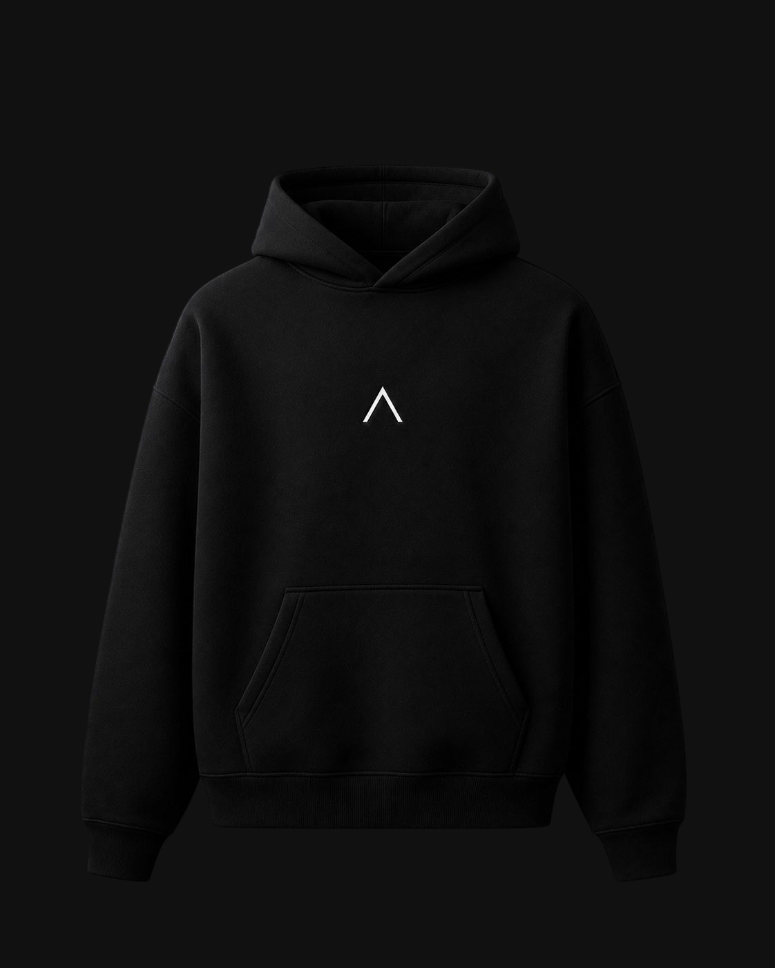 Genesis hoodie in black with the NOVAIRE mark at chest
